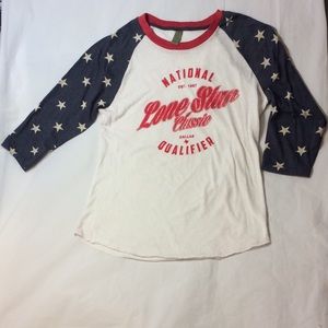 Vintage retro Baseball Tee”lone star classic 1987”